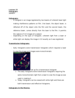 12/4/17 Notes- Holograms