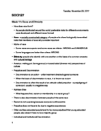 SOCI127 Week 11 Notes