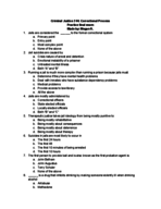 Correctional Process Final Exam Study Guide