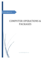 Computer Packages Week 001