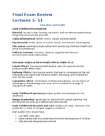 Review for Final Social Determinants of Health