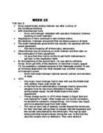 US DIPLO WEEK 15 NOTES 