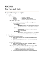 PSYC 2700 Final Exam Study Guide