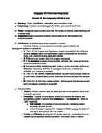 Geog 103 Final Exam Study Guide