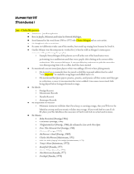 Study Guide for Final