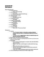Study Guide for Humanities Final