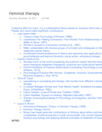 counseling theories, Feminist Theory
