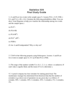 Study Guide for Final Exam 