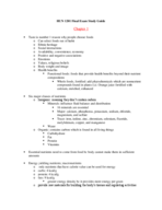 HUN 1201 Study Guide