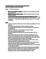 Intro to Fashion set 1 notes