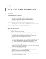 CHEM 1030 Final Study Guide