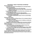 World Civilization I - Chapter 11 "Pastoral People on the Global Stage"
