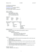 Databases Study Guide for Final