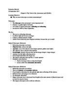 ASTR 1010K, Week 6 Notes
