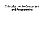 Introduction to programming and matlab