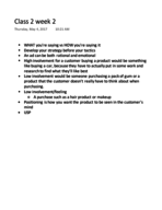 week 1 creative strategy Notes