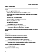 PSYC 3100 Ch. 6 Early Childhood