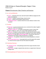 Chemistry 030 Chapter 3 Notes