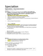 Speciation