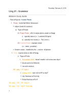 Linguistics 21 Midterm Study Guide 