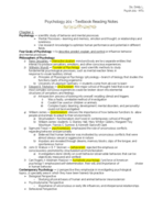 Psychology 201 - Midterm #1 Study Guide