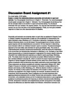 PSY 215 All Discussion Board Assignments