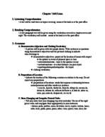 Spanish 102 Chapters 7&8 Exam