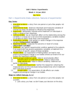 Unit 2 Notes: Experiments