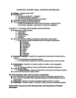 Chapter 1: Introduction, Scientific Inquiry, and Atoms and Molecules