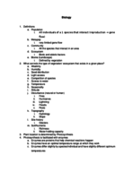 Bio 1108 Week 1 Notes