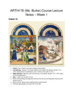 ARTH176 Week 1 Course Lecture Notes