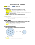 SPEA-K 300 Statistical Techniques Ch.1 Intro. to Statistics Notes