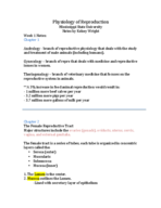 Repro Week 1 Notes 
