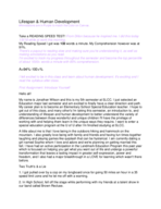 FHS 1500 Lifespan & Human Development Note #1
