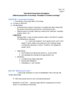 SOC 110 (W1): Theoretical Perspectives