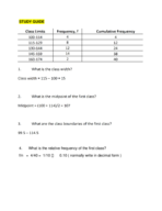STA 2023, Study Guide 1