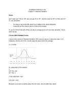 Quantitative Methods Ch.3- Z-Score