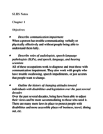 SLHS Intro to Communicative Disorders