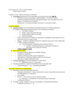 Psychology 201 - Wk. 2