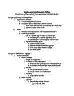 Music Appreciation Notes Week One