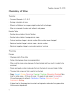 Chemistry of Wine, Week 1
