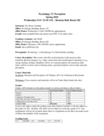 perception syllabus 