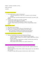 Family and Society notes; Chapter one