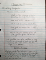 Chemistry 110, Week 1 Class Notes 