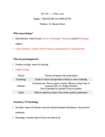 PSY 205, Week 1 Notes