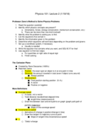 Physics 101 Lecture 2 Notes