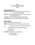 CH331 week 1 unit 1 extra notes