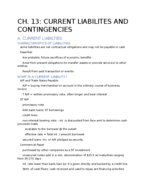Ch, 13: Current Liabilities and Contingencies