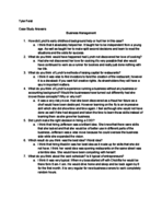 B 101 Case Study