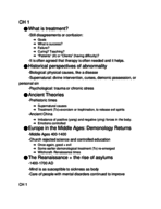 Abnormal Psychology, Week 2 Notes